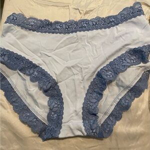 Fleurt  NWT Underwear/ Panties Lace Trimmed Women's Intimate-Blue- Heaven/ Azure